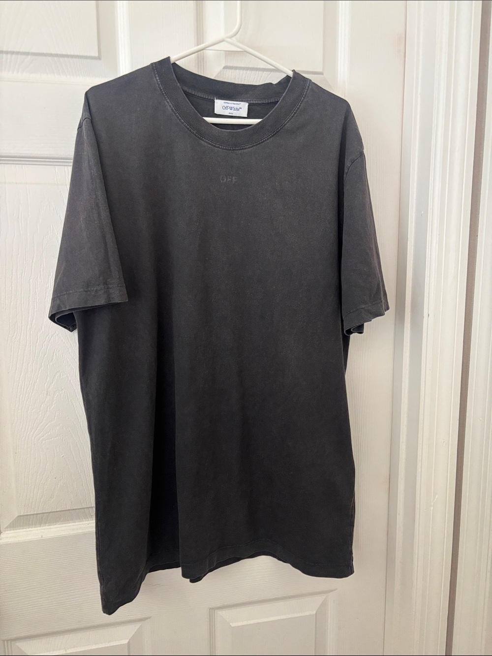 Off-White Black Washed Crewneck Tee